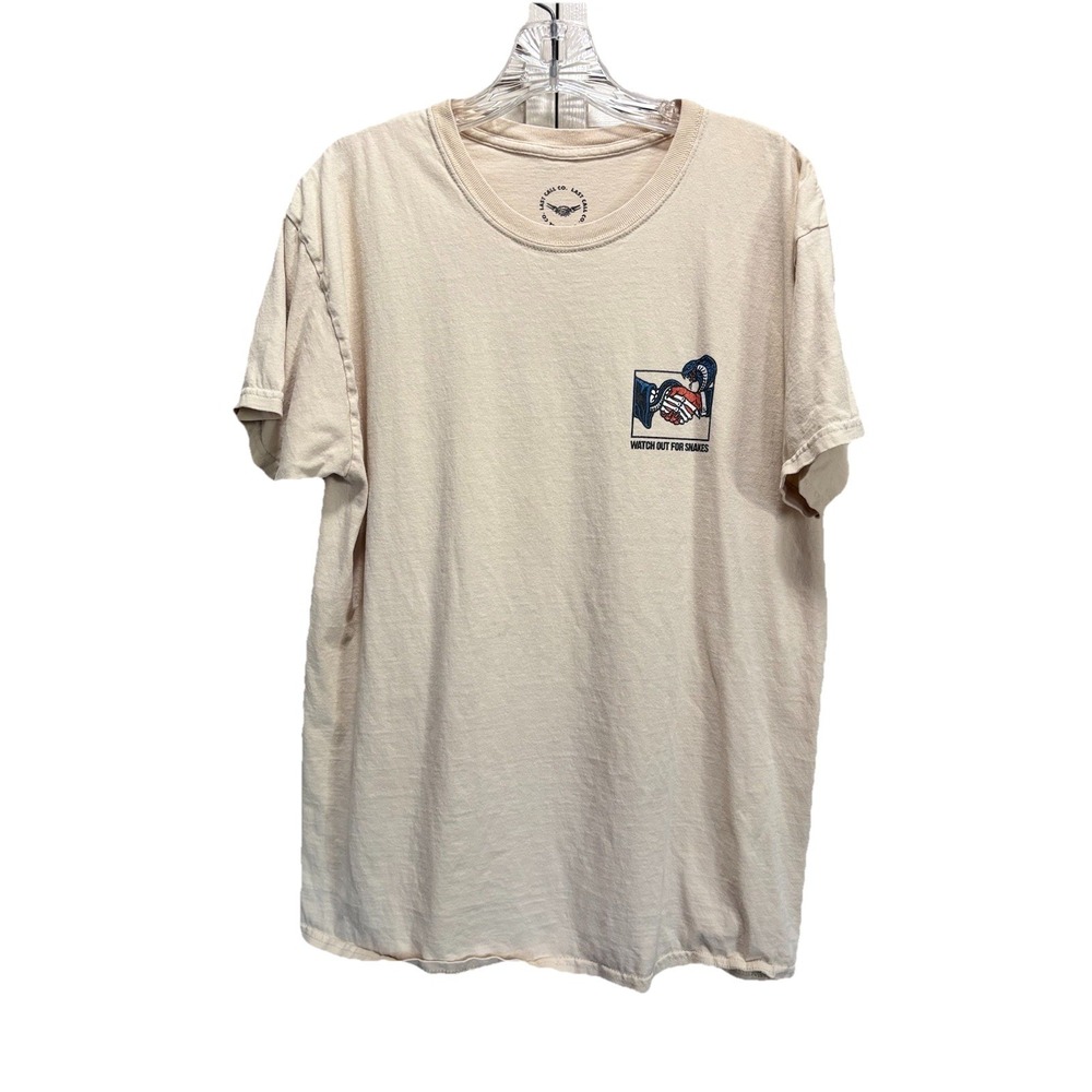 Last Call Co. Graphic T-shirt "Watch Out For Snakes" Size L Short Sleeve Crew‎